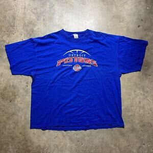 Vintage 90s Detroit Pistons NBA Blue Boxy T-Shirt